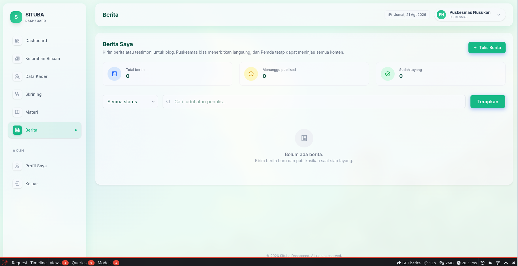 Daftar Berita dan Artikel TBC